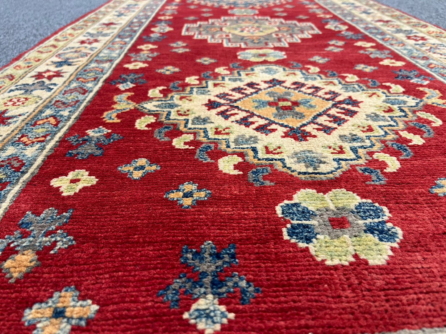 Kazak Red 2' 8"X8' Handmade Wool Runner Rug # 13623