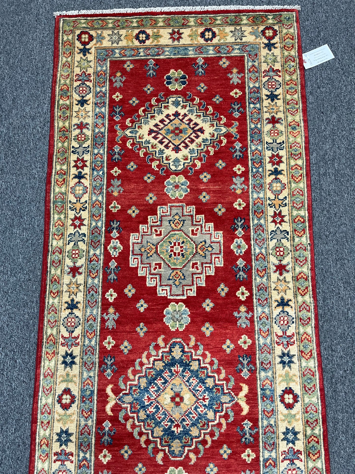 Kazak Red 2' 8"X8' Handmade Wool Runner Rug # 13623