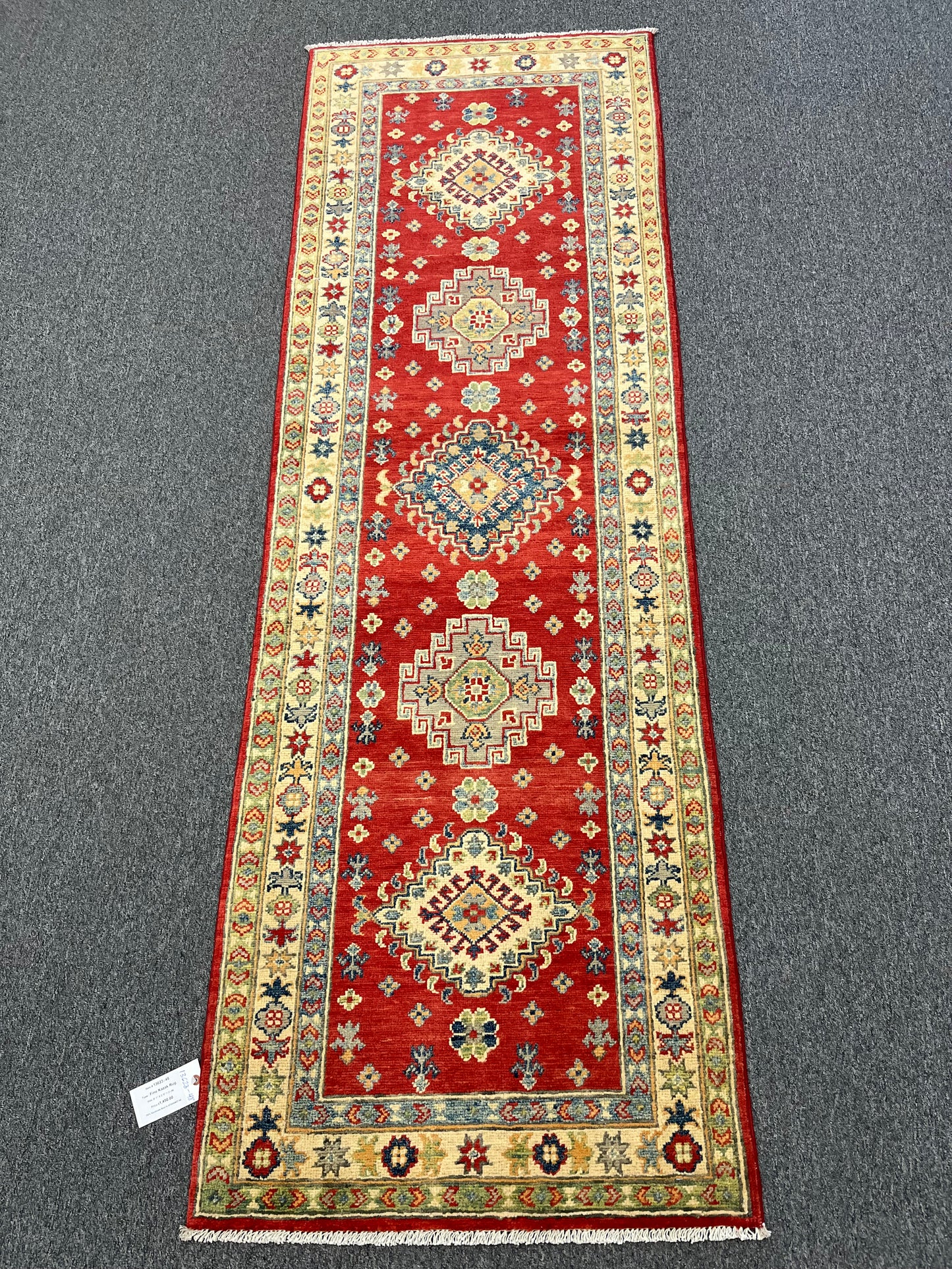 Kazak Red 2' 8"X8' Handmade Wool Runner Rug # 13623