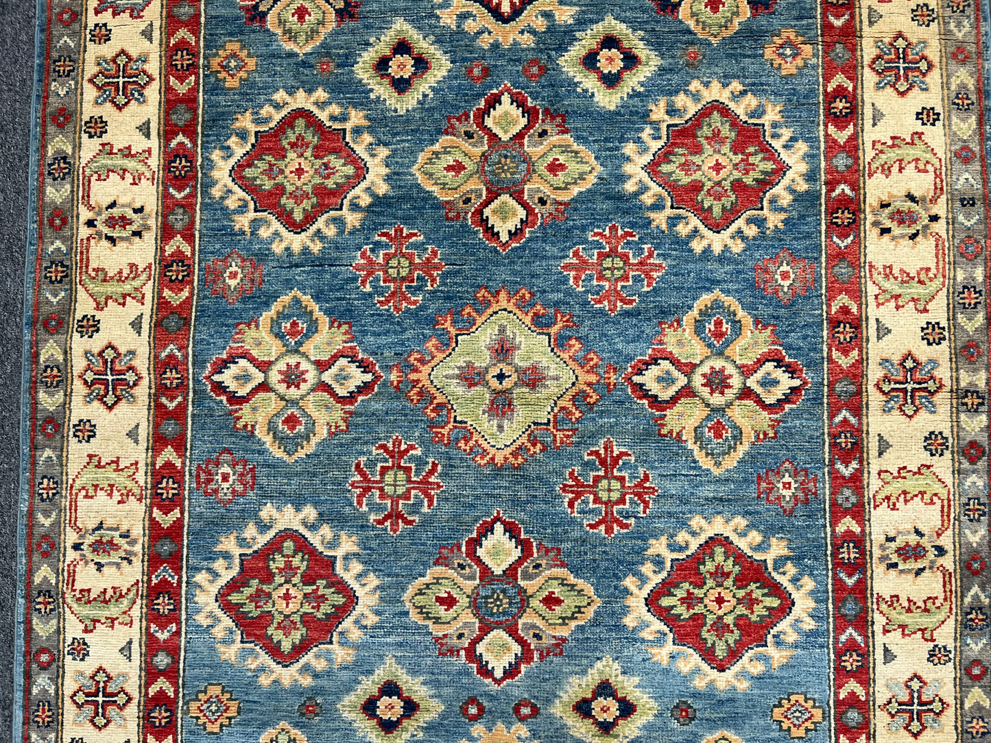 Kazak 4X6 Handmade Wool Rug # 13930