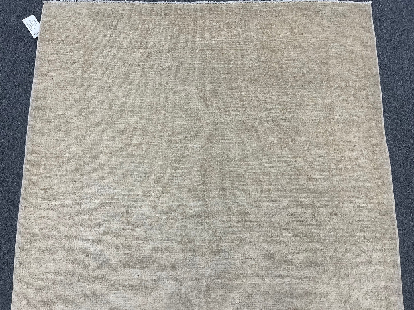 4X6 Oushak Beige/Ivory Handmade Wool Rug # 9698