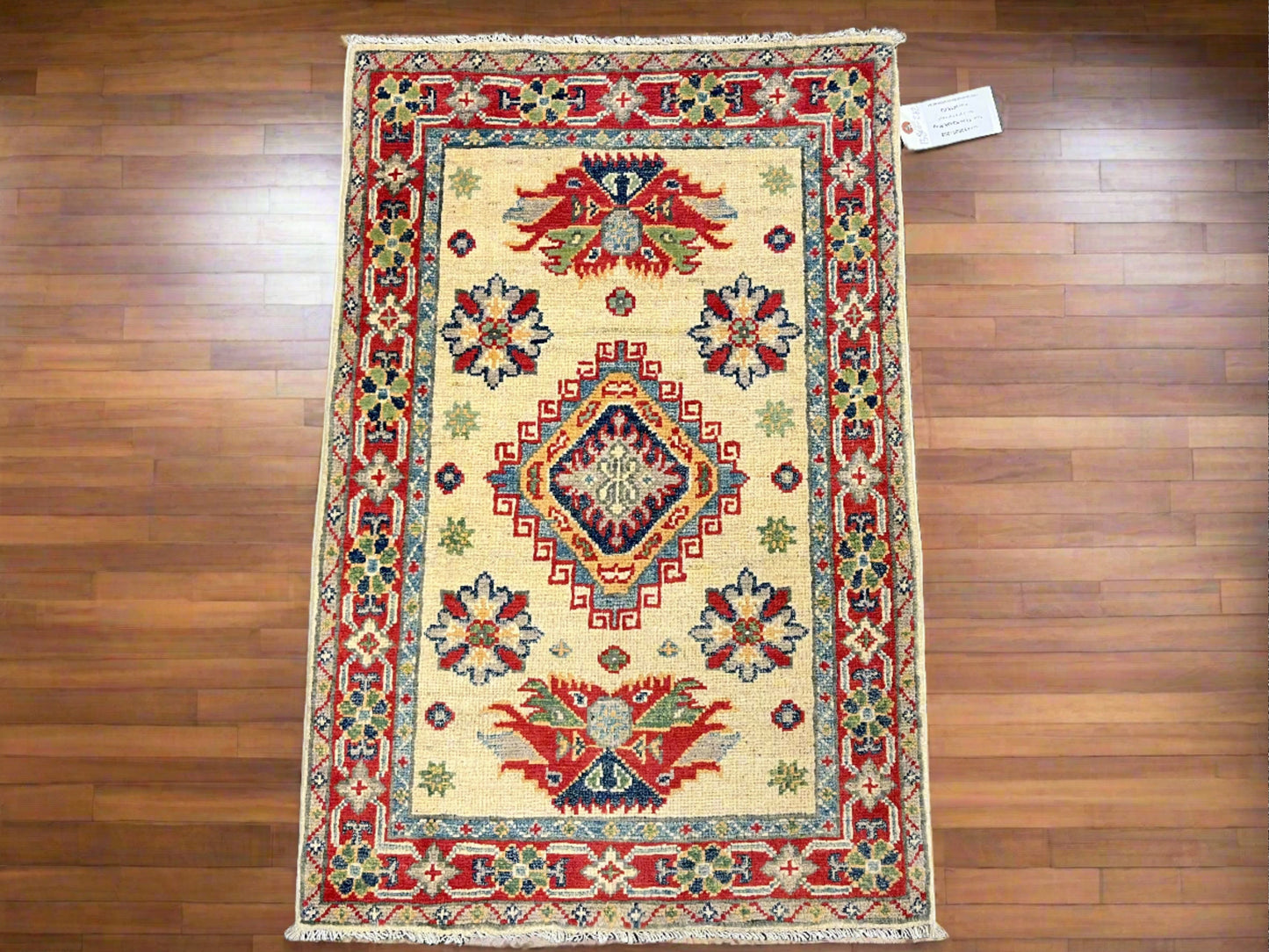Kazak 2X3 Geometric Handmade Wool Rug # 13800