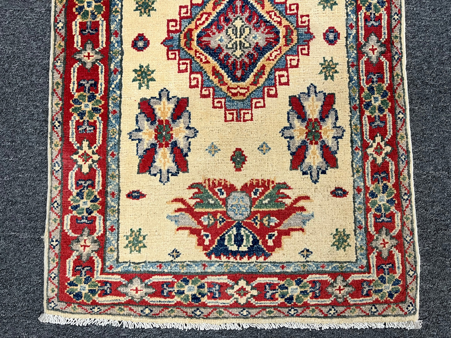 Kazak 2X3 Geometric Handmade Wool Rug # 13796