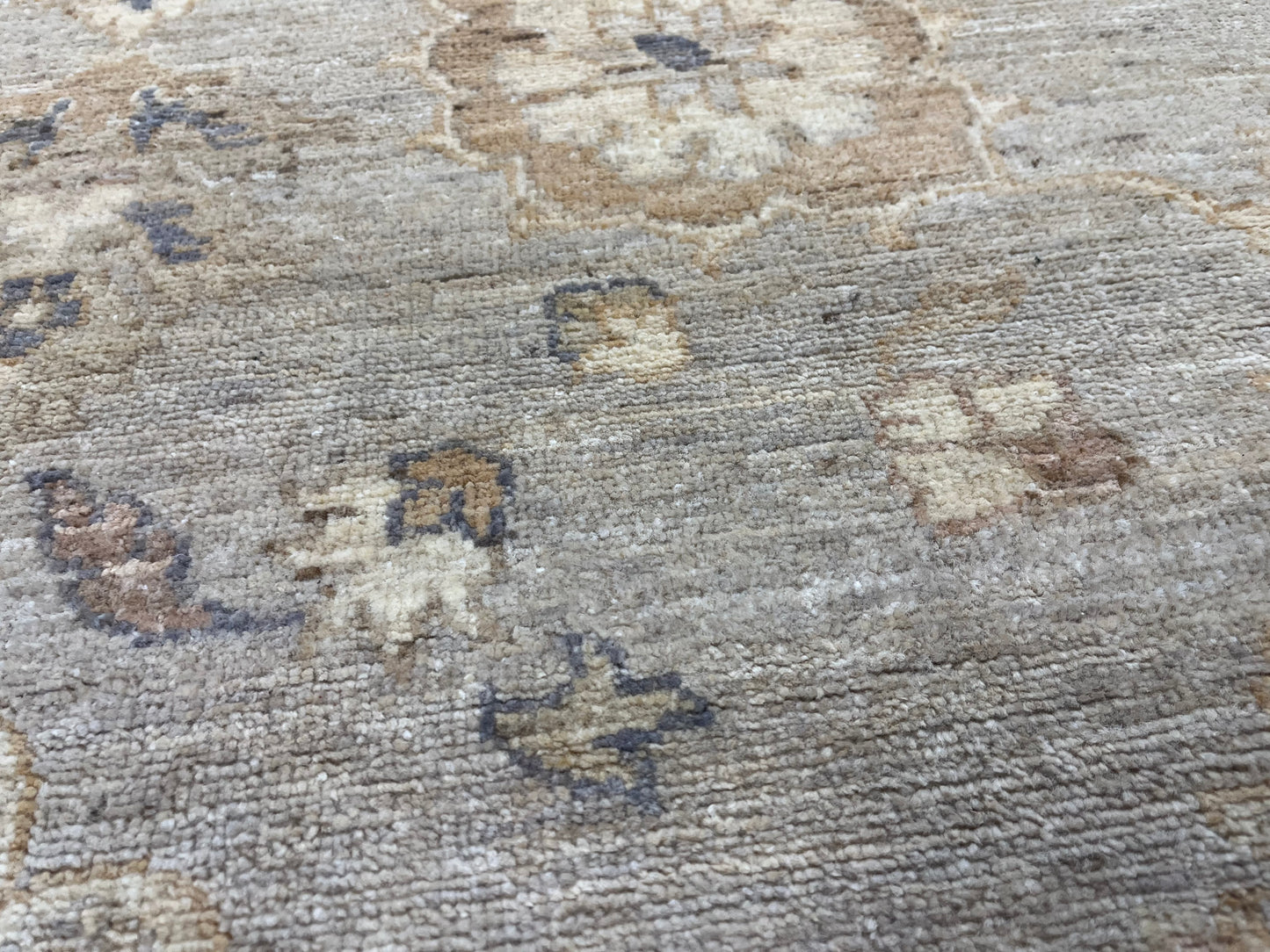 Chobi Silver Gray/Ivory 9X12 Handmade Wool Rug # 14327