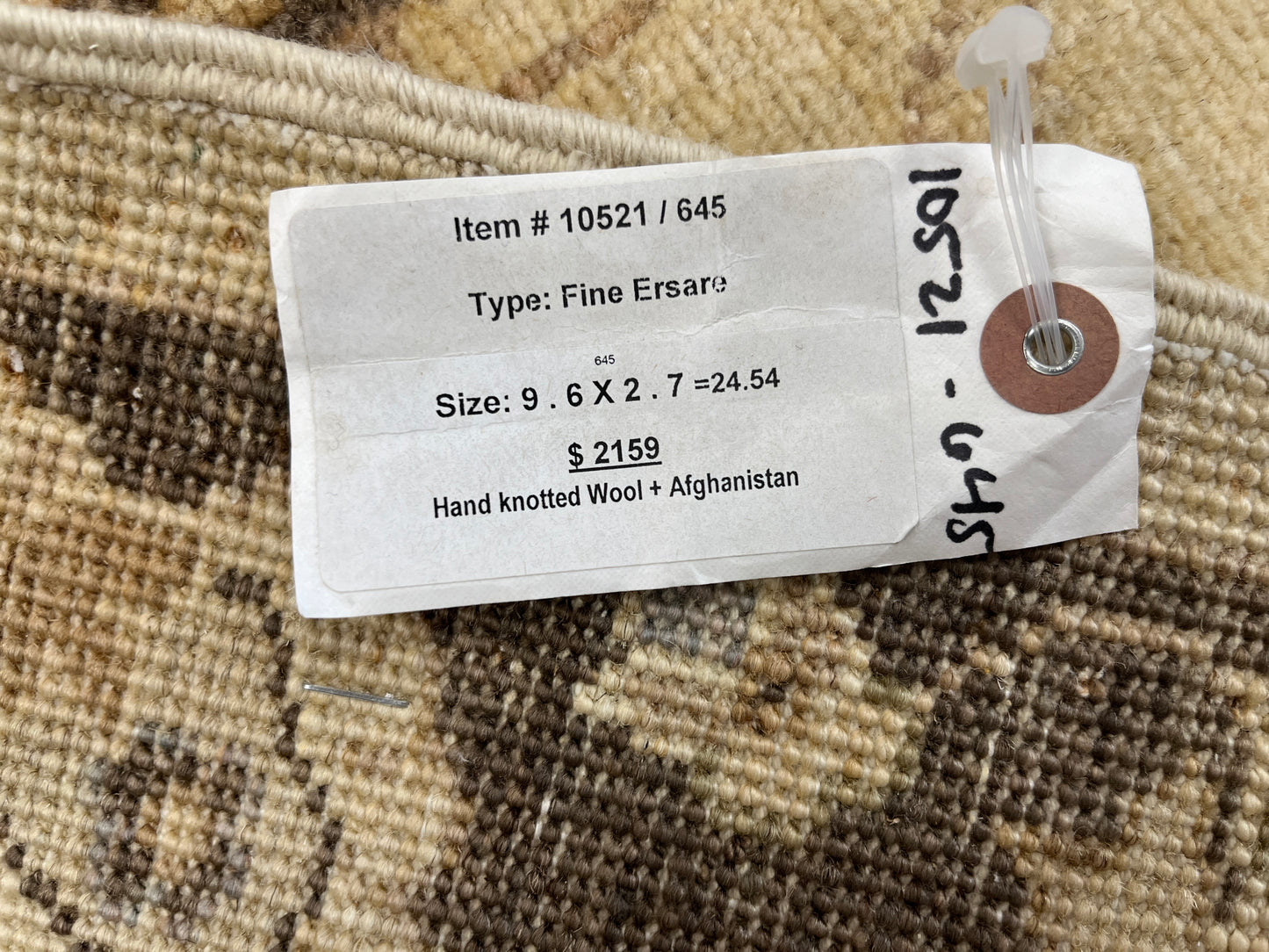Chobi Ziegler 2' 7"X10' Handmade Wool Runner Rug # 10521