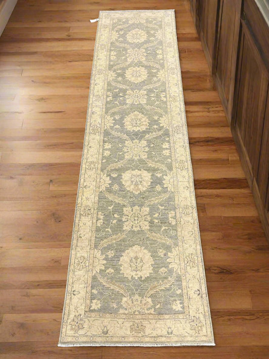 Chobi Ziegler  2' 7"X10' Handmade Wool Runner Rug # 9641