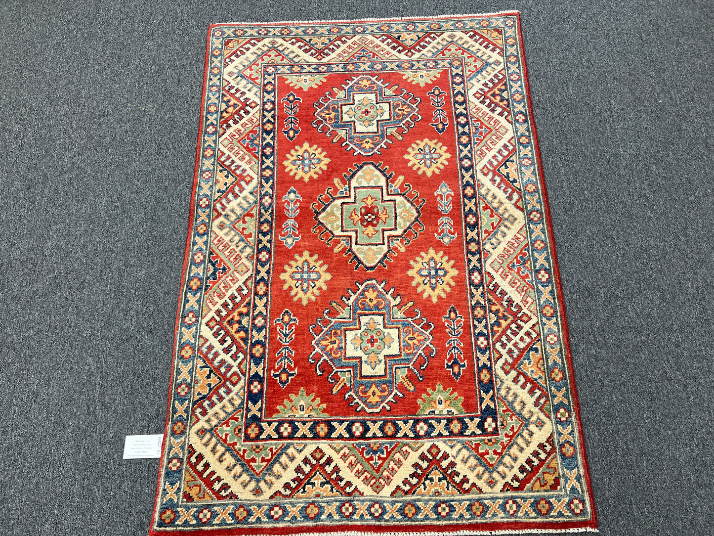 Kazak Rust 3X5 Handmade Wool Rug # 14463