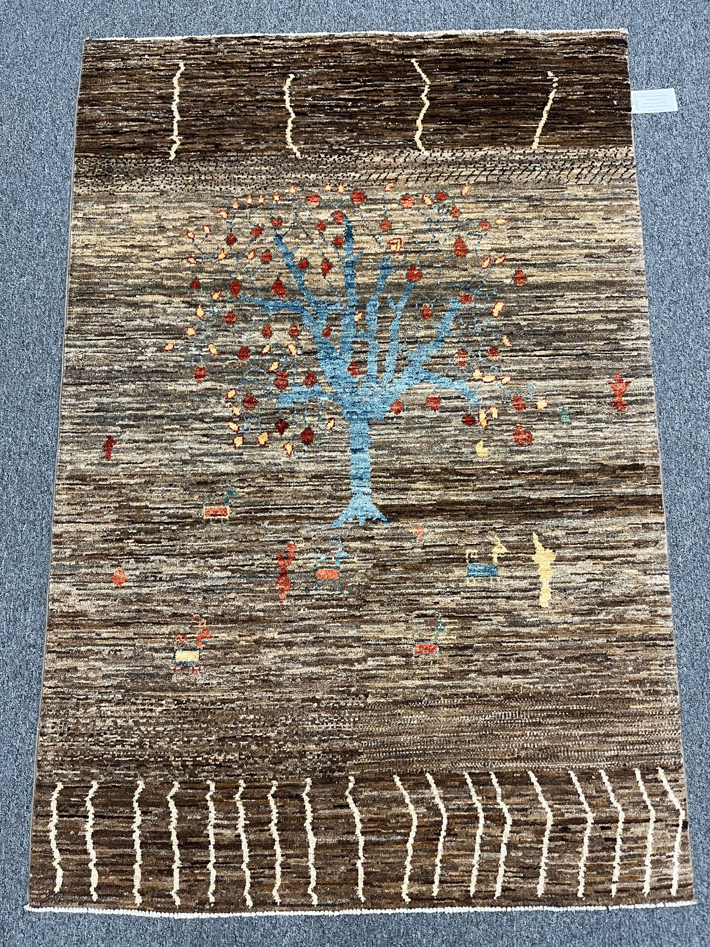 4X6 Gabbeh Loribaft Handmade Wool Tribal Rug # 14421