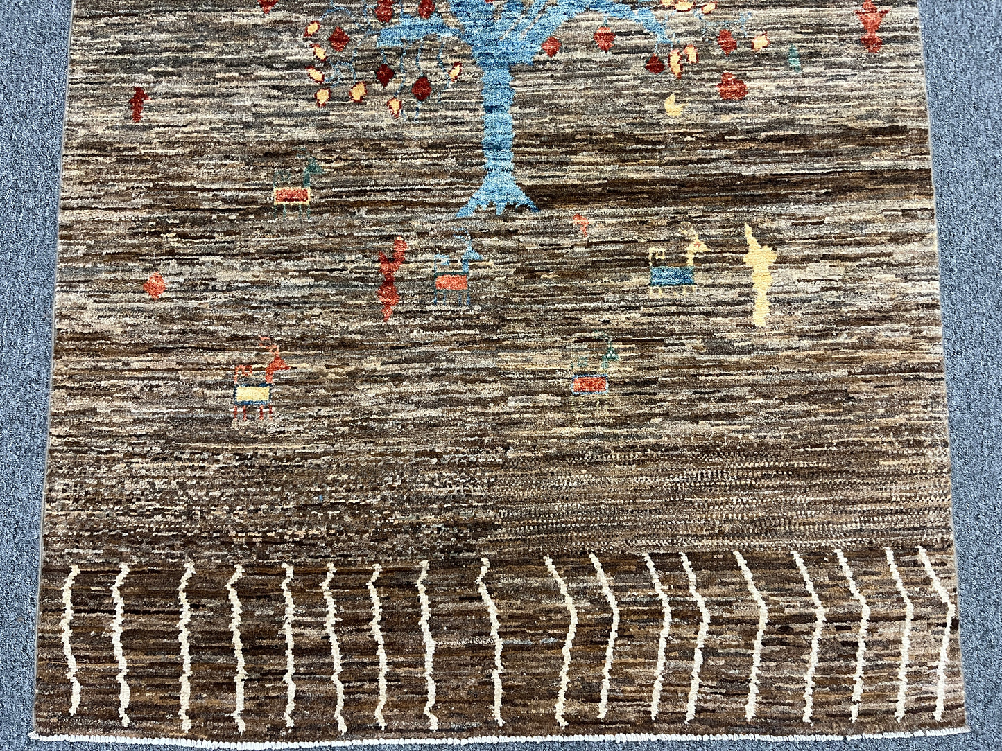 4X6 Gabbeh Loribaft Handmade Wool Tribal Rug # 14421