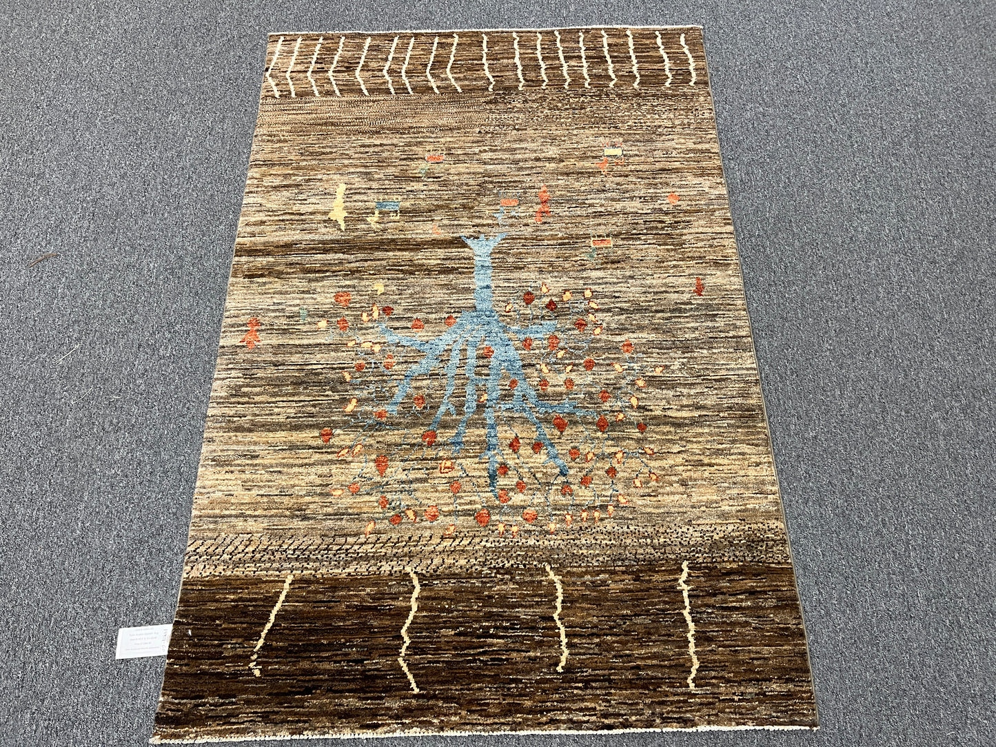 4X6 Gabbeh Loribaft Handmade Wool Tribal Rug # 14421
