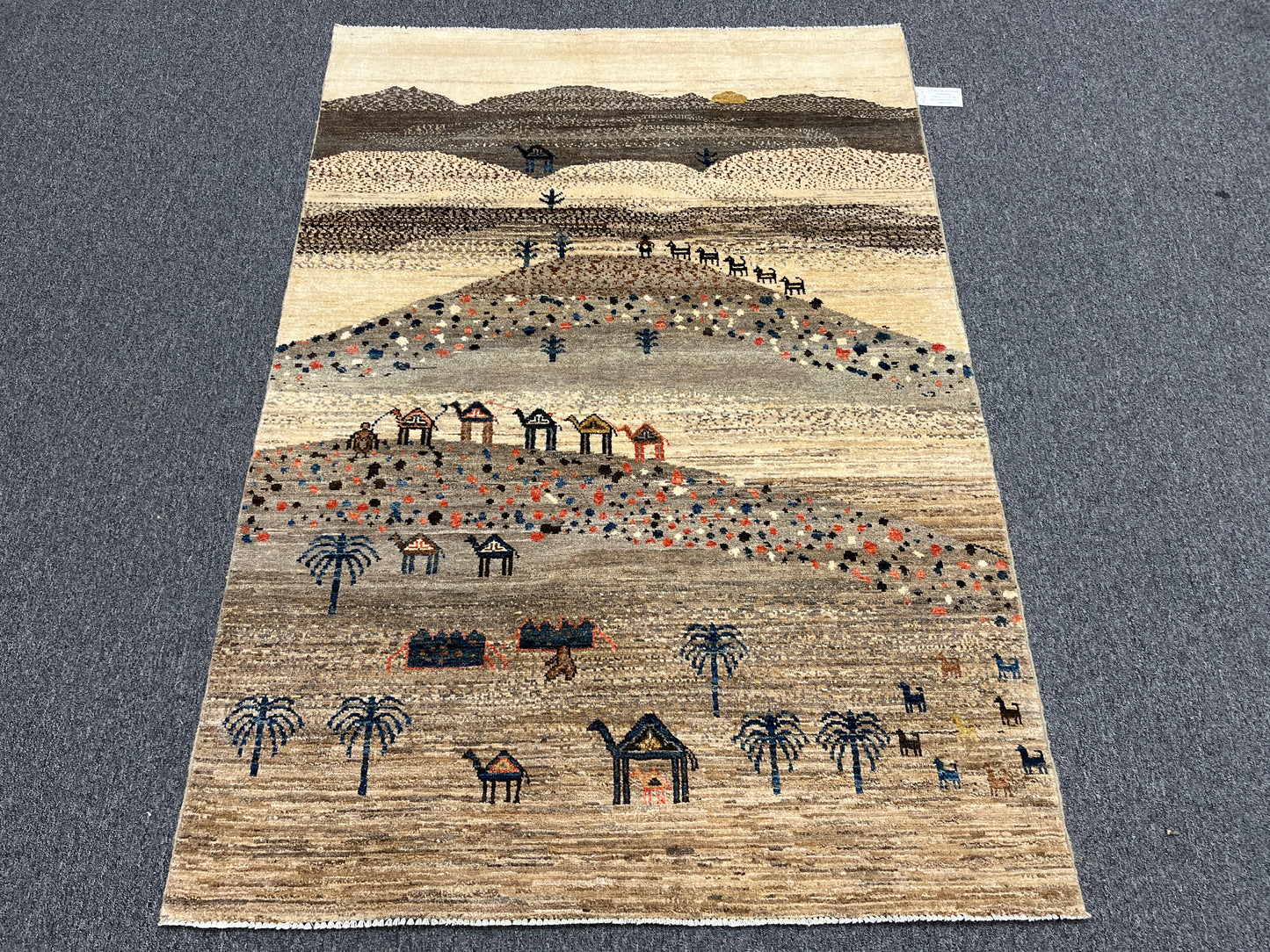 4X6 Gabbeh Loribaft Handmade Wool Tribal Rug # 14366