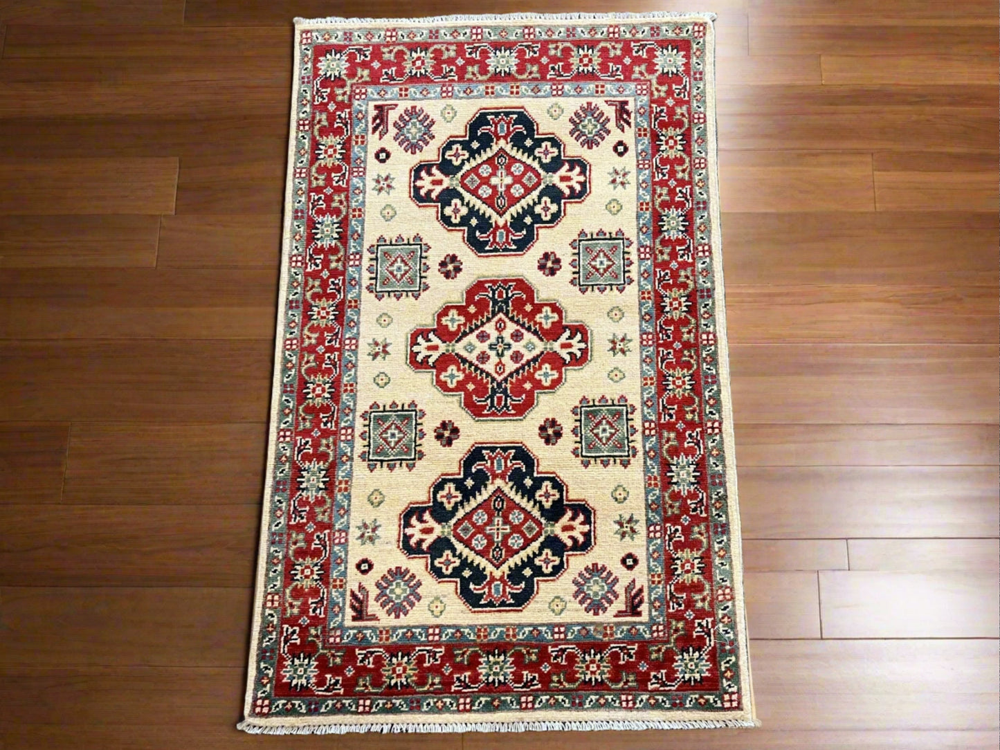 3' X 4' Kazak Handmade Wool Rug # 12724