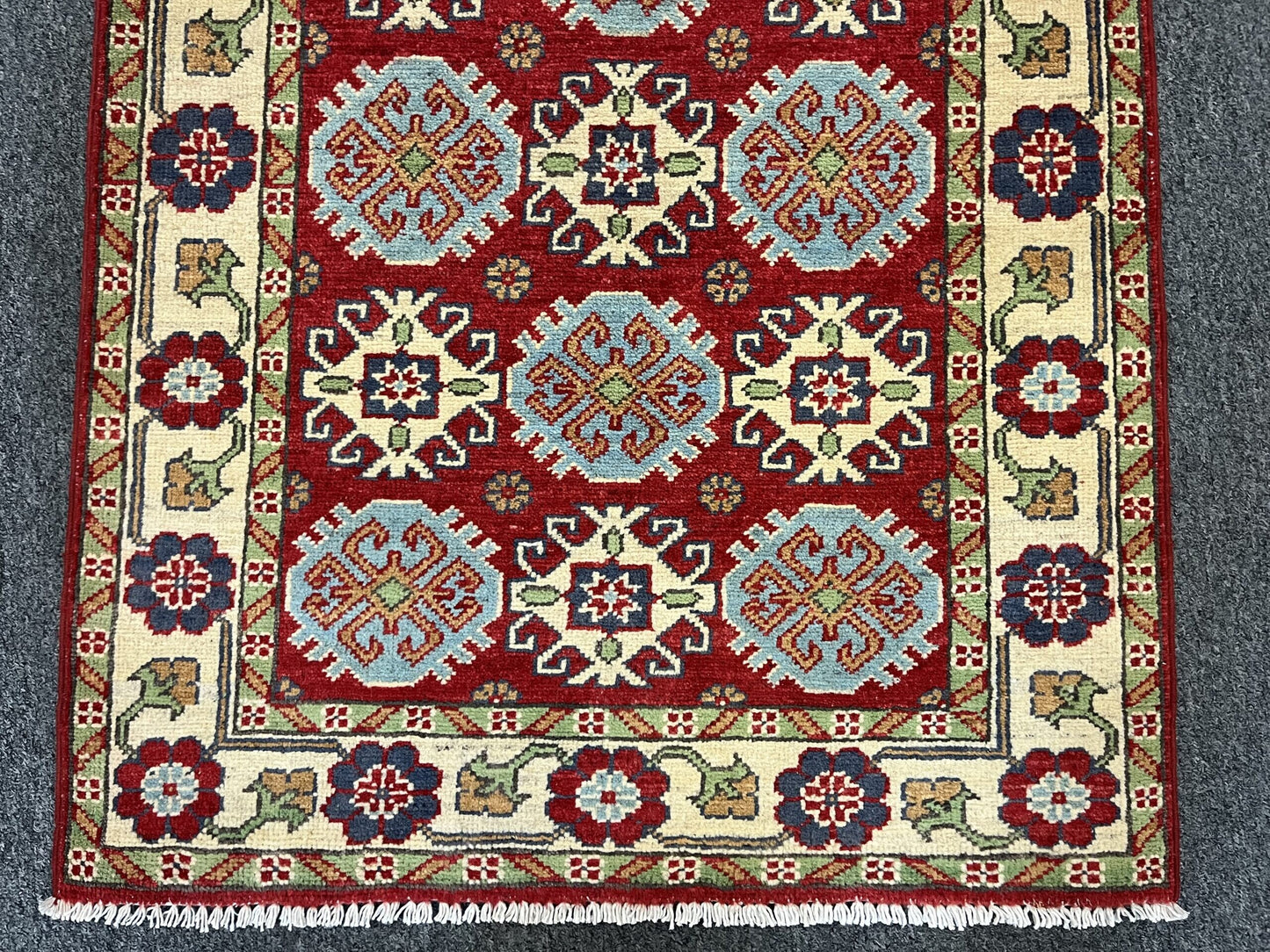 3X4 Red Kazak Handmade Wool Rug # 13021