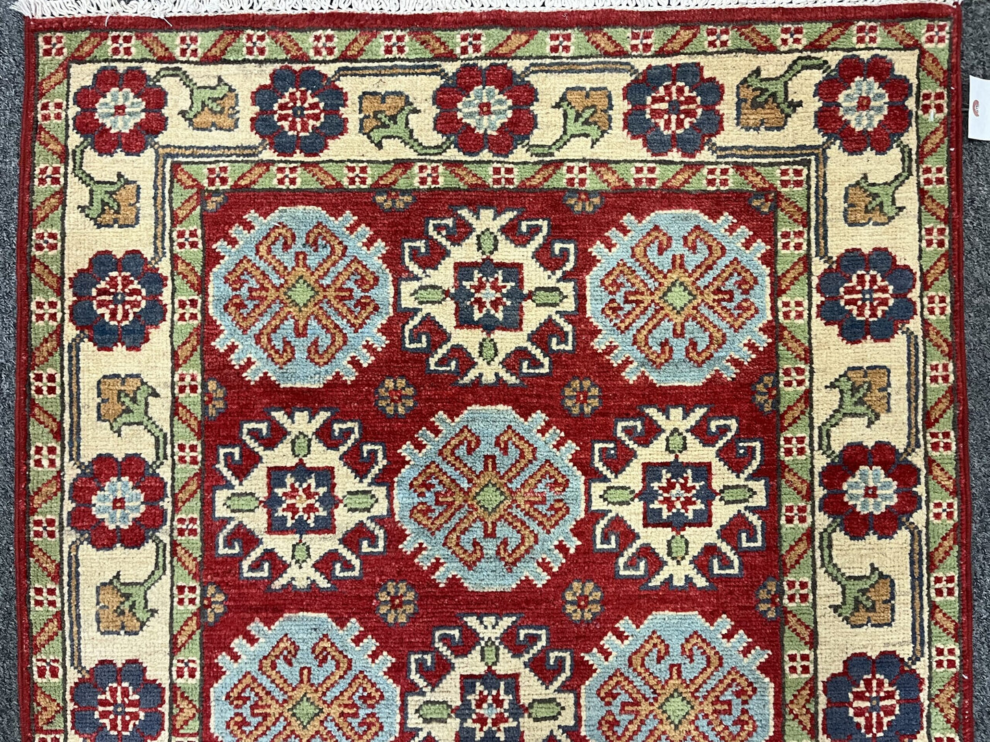 3X4 Red Kazak Handmade Wool Rug # 13021
