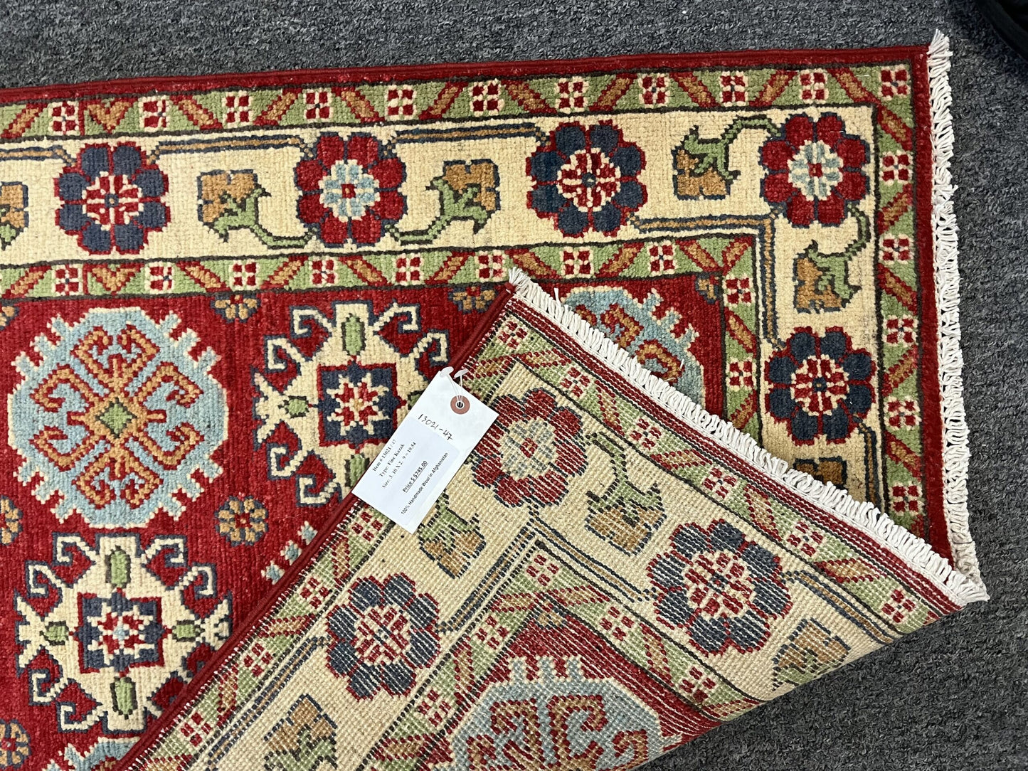 3X4 Red Kazak Handmade Wool Rug # 13021