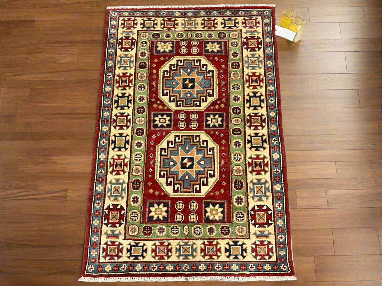 3X4 Kazak Handmade Wool Rug # 13019