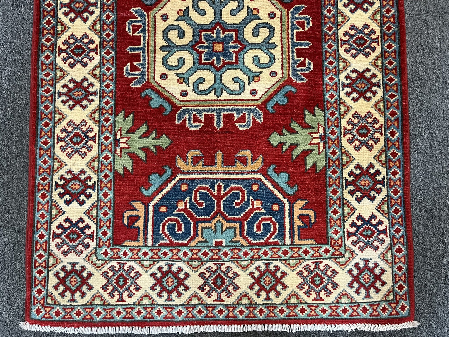 3X4 Red Kazak Handmade Wool Rug # 13020