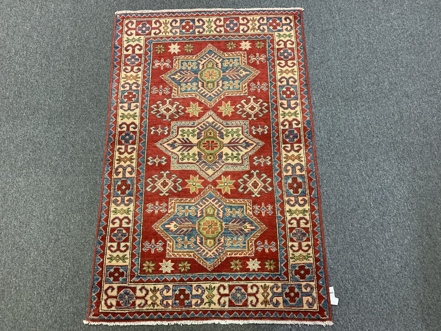 3' X 5' Fine Kazak Handmade Wool Rug # 10139