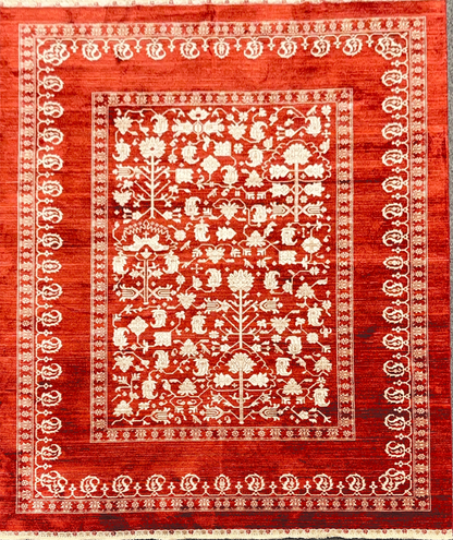 6X9 Red/Beige Bakshaish Design Area Rug # 14604