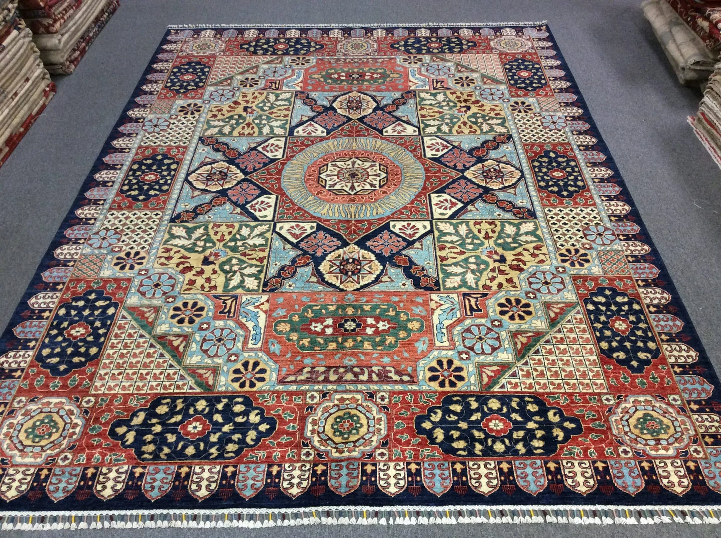 Mamluk 9X12 Multicolor handmade Wool Rug # 11363