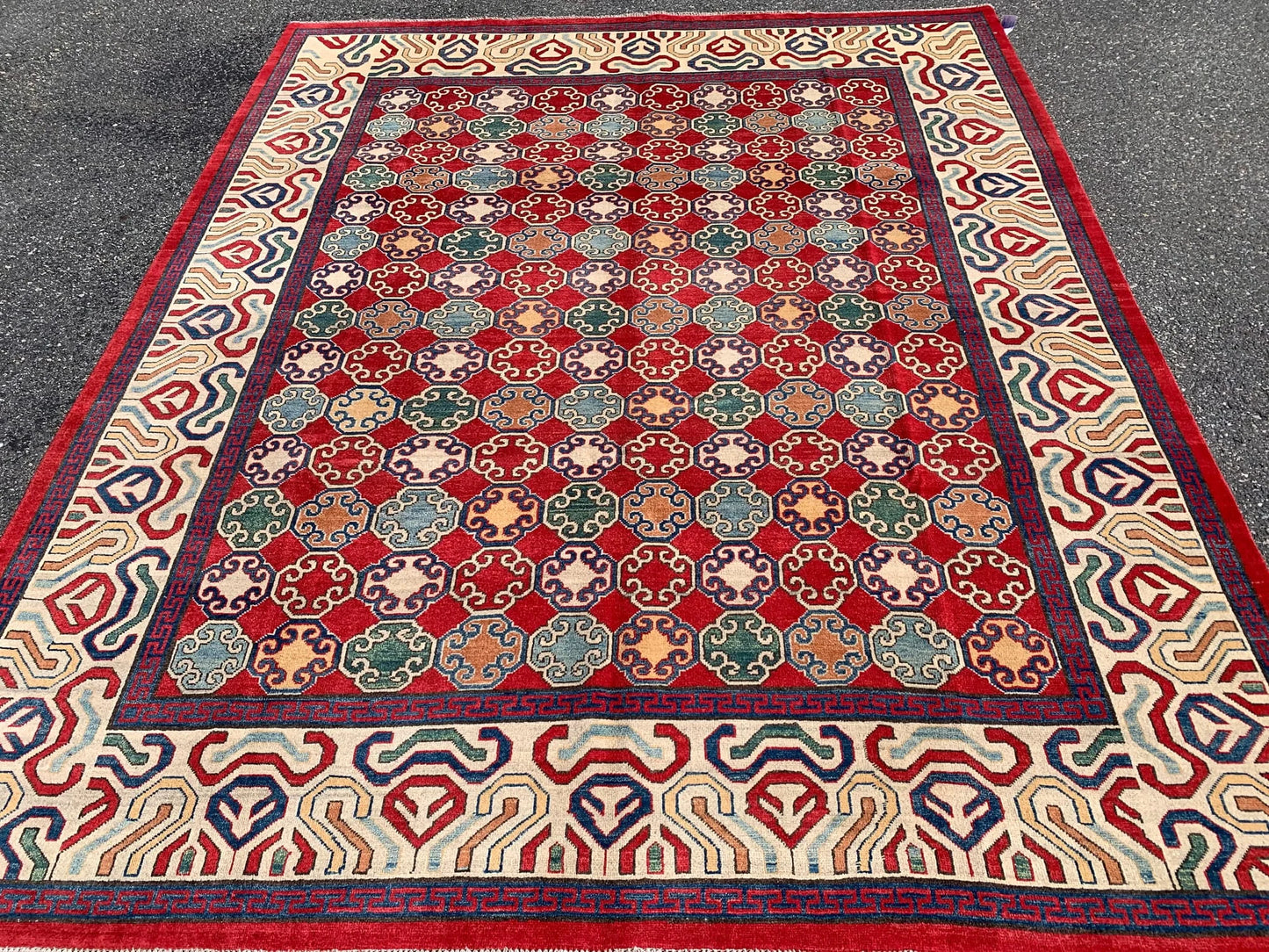 Multicolor 8X10 Kazak Handmade Wool Rug # 10706