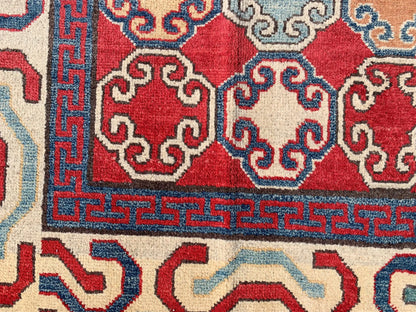 Multicolor 8X10 Kazak Handmade Wool Rug # 10706