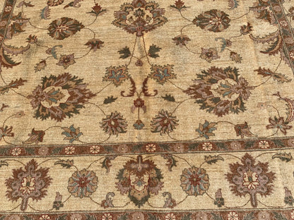 Ivory/Gold 8X11 Chobi Ziegler Handmade Wool Rug # 7975