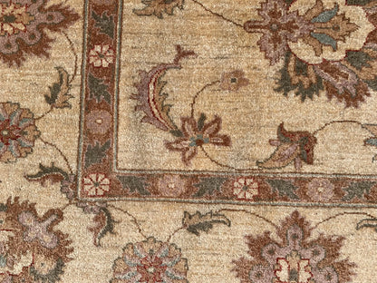 Ivory/Gold 8X11 Chobi Ziegler Handmade Wool Rug # 7975