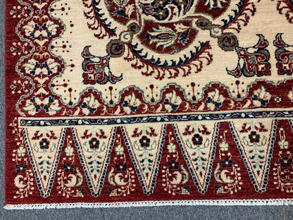 Tribal Afghan 6X9 Handmade Wool Rug # 9167