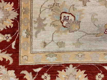 Beige/Rest Chobi 6X9 Handmade Wool Rug # 7941