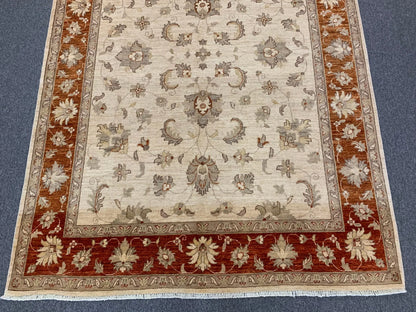Beige/Rest 6X9 Ziegler Handmade Wool Rug # 7952