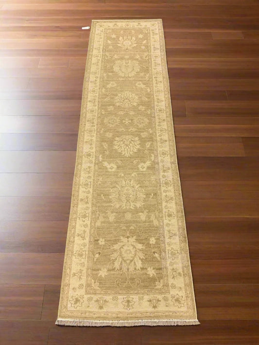 Oushak Ziegler  2' 7"X10' Handmade Wool Runner Rug # 9640