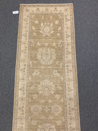 Oushak Ziegler  2' 7"X10' Handmade Wool Runner Rug # 9640