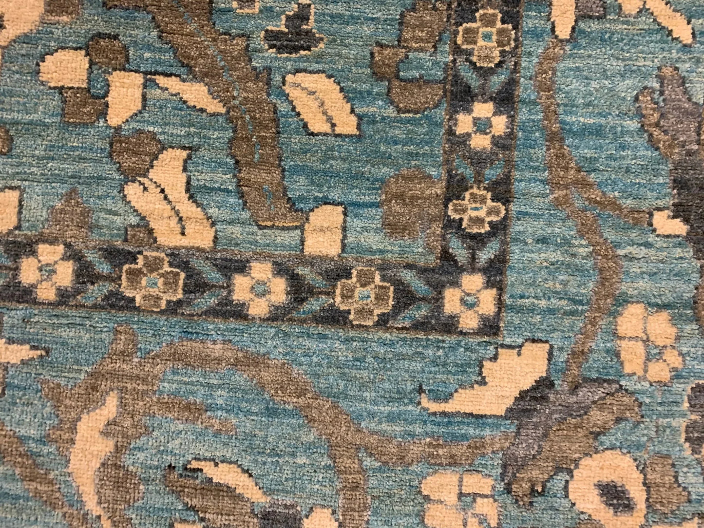 Light Mint Blue 9X12 Oushak Handmade Wool Rug # 11878