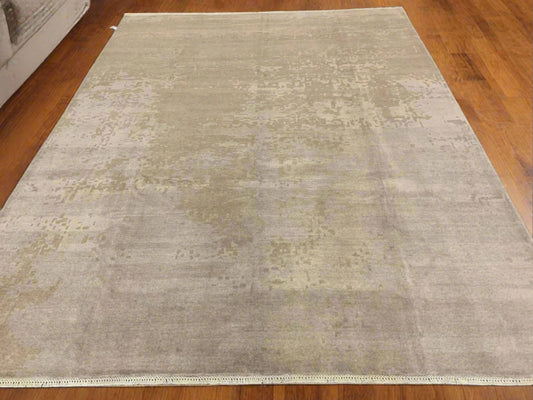 9X11 Modern Natural Wool Color Handmade Rug # 11494
