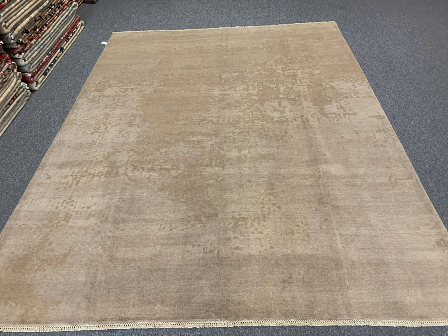 9X11 Modern Natural Wool Color Handmade Rug # 11494