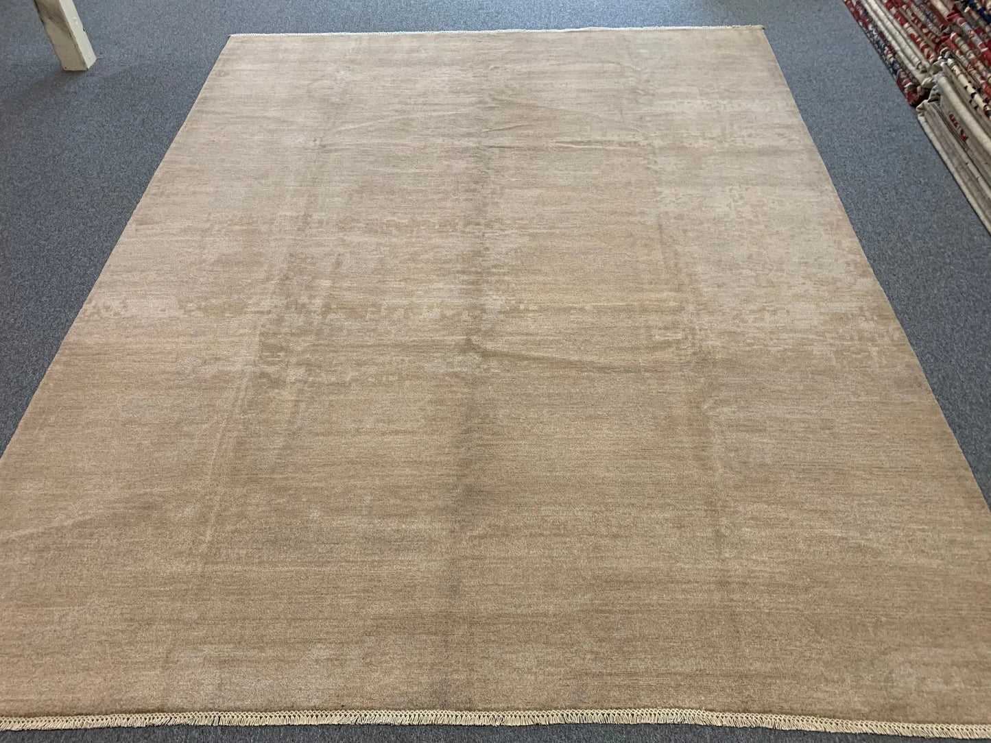 9X11 Modern Natural Wool Color Handmade Rug # 11494