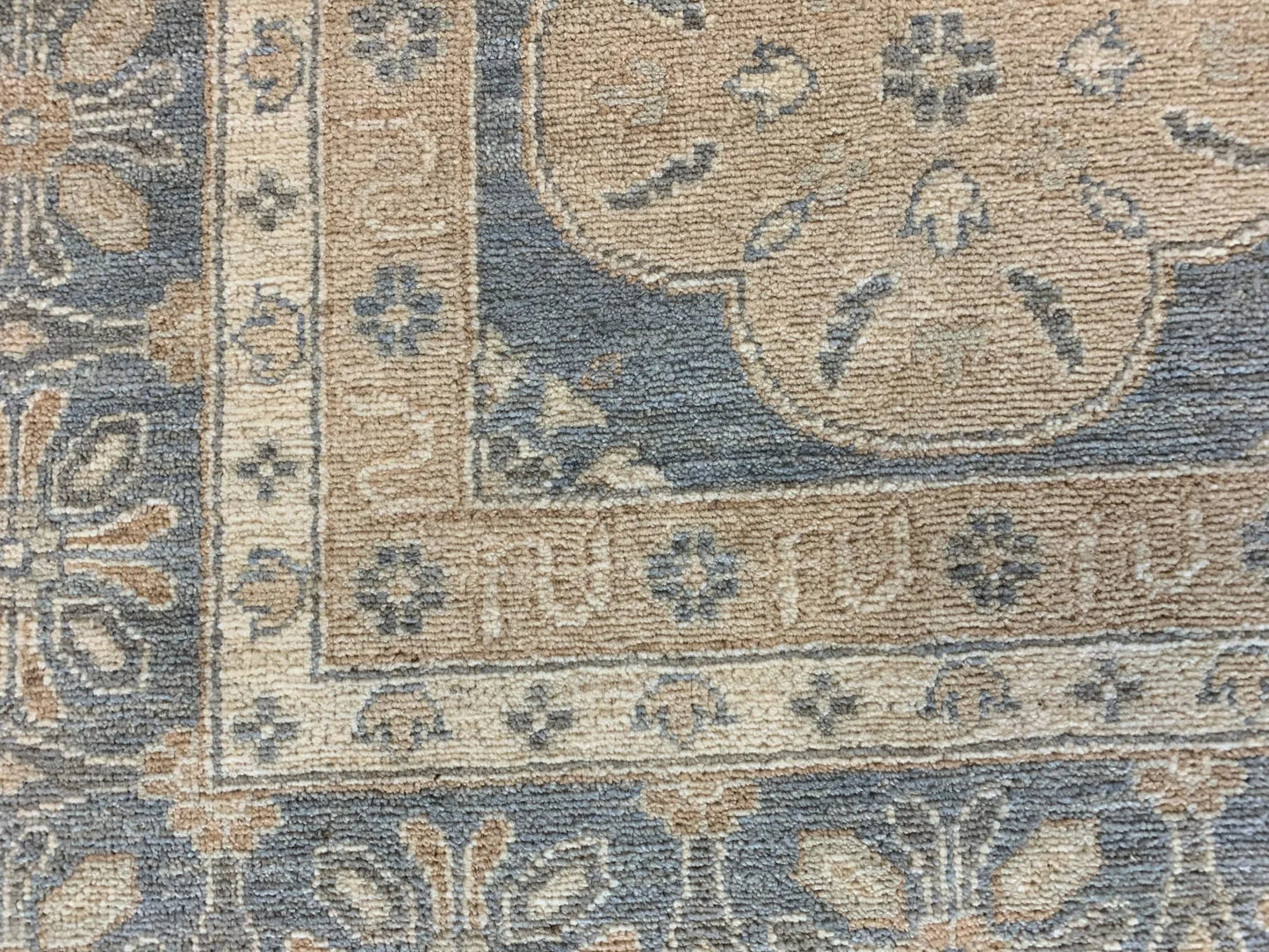8X10 Oushak Soft Blue/Ivory Handmade Wool Rug # 11451