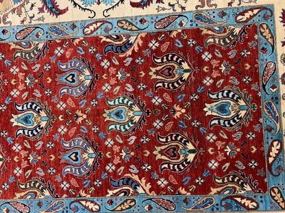 Red/Beige Mahal 9X12 Handmade Wool Rug # 11261