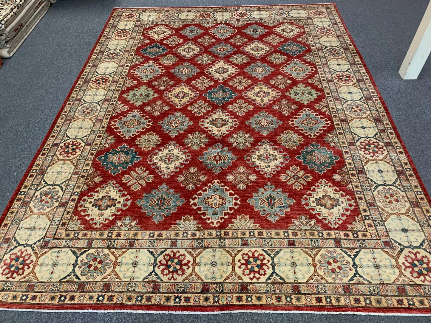 Aryana Karajah 9X12 Handmade Wool Rug # 9855