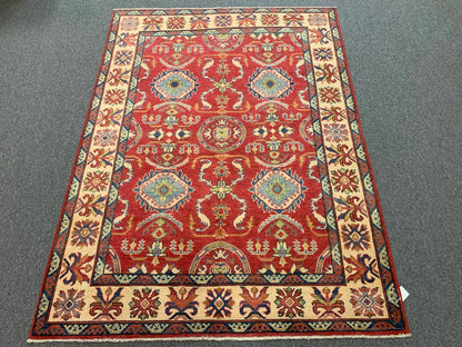Kazak Rest 5X7 Handmade Wool Rug # 9446