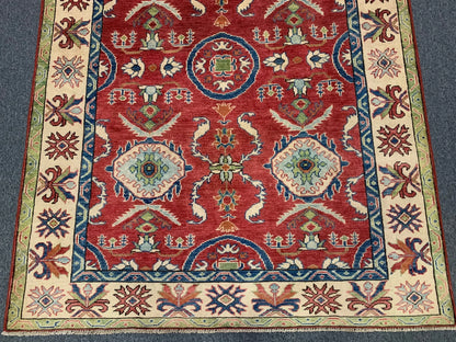 Kazak Rest 5X7 Handmade Wool Rug # 9457