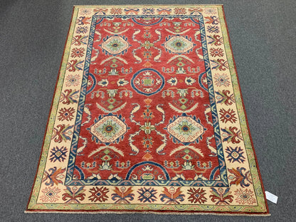 Kazak Rest 5X7 Handmade Wool Rug # 9457
