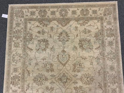 Oushak Ivory/antique looks 5X7 Handmade Wool Rug # 9291