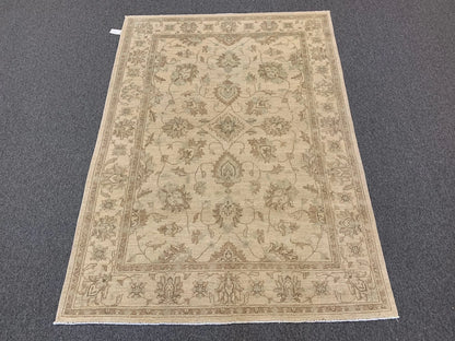 Oushak Ivory/antique looks 5X7 Handmade Wool Rug # 9291