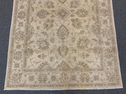 Oushak Ivory/antique looks 5X7 Handmade Wool Rug # 9291