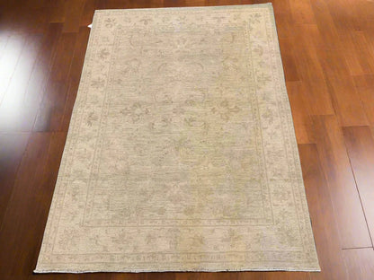 Oushak Ivory/antique looks 5X7 Handmade Wool Rug # 9818