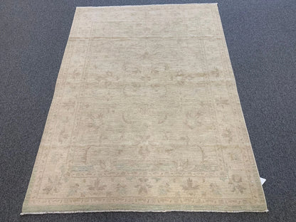 Oushak Ivory/antique looks 5X7 Handmade Wool Rug # 9818