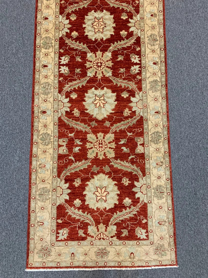 2'6"X10' Oushak Chobi Handmade Wool Runner # 10284