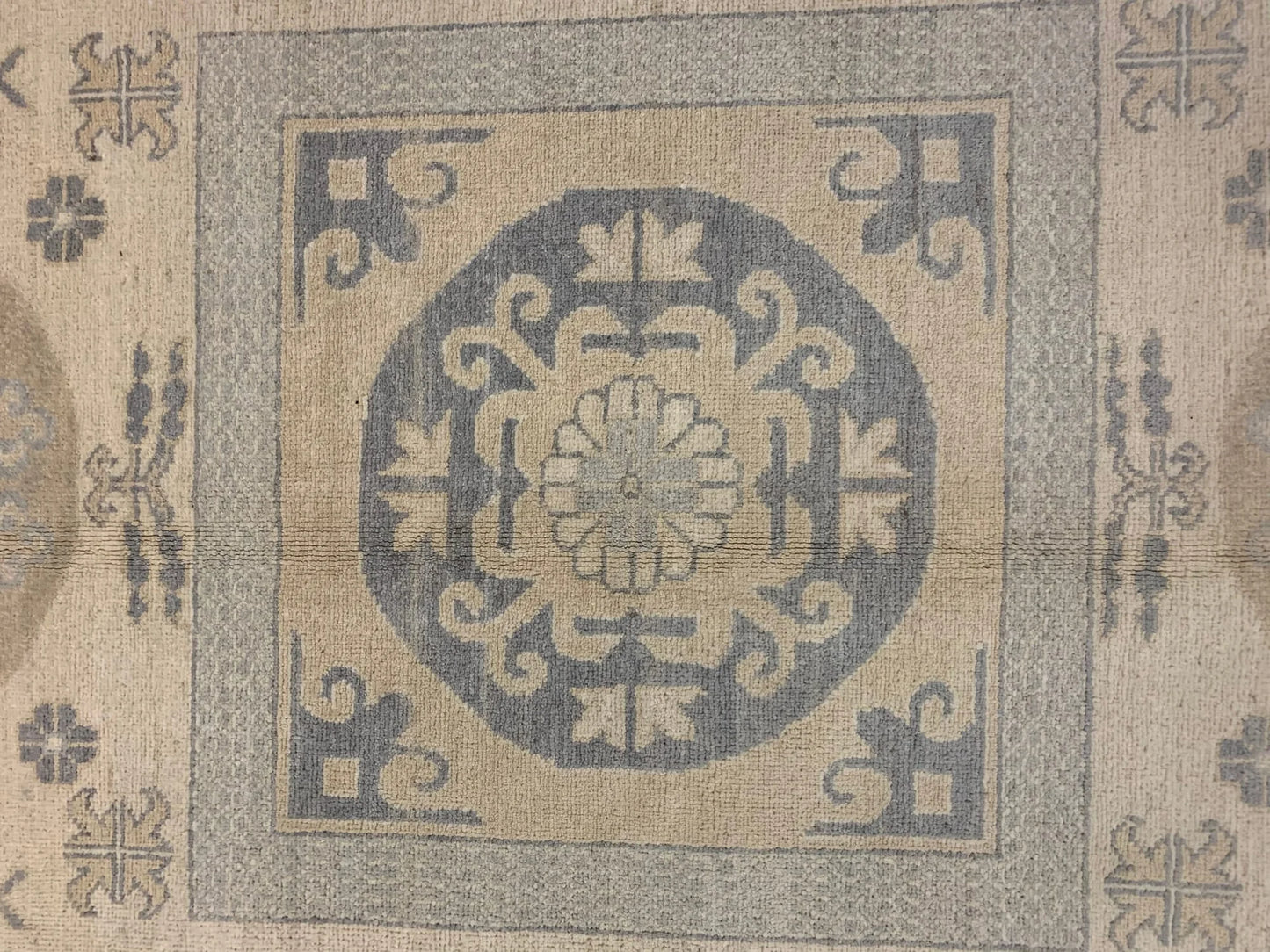 8X10 Oushak Soft Gray/Ivory Handmade Wool Rug # 11443